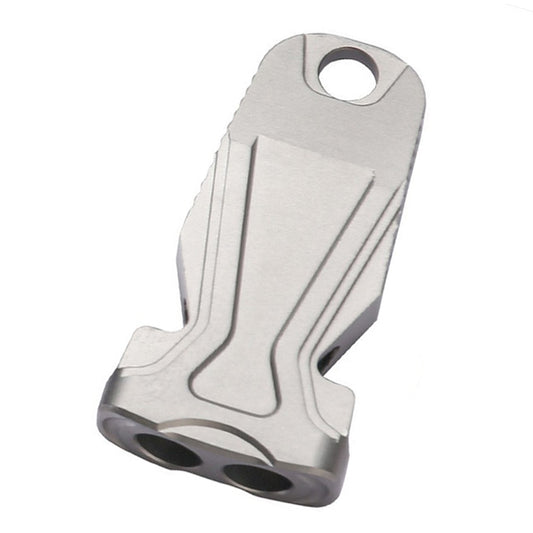 Double-hole titanium alloy whistle, high decibel burst sound, essential for EDC outdoor emergency survival