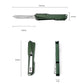 Aluminum Alloy Utility Knife With Green Handle Including 5 Stainless Steel Blades