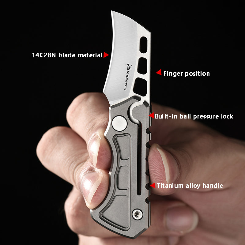 Hollow Titanium Alloy Folding Knife - Mini Portable EDC Tool For Daily Carry