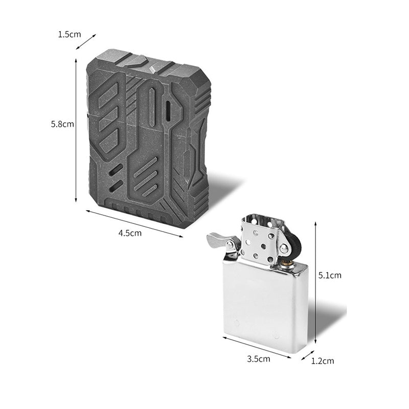 Mecha Titanium Alloy Lighter Kerosene Men's Advanced Creative Lighter EDC Tool