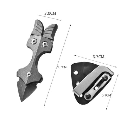Titanium Alloy Crowbar, Stone Washing Process, Multi-Function Tool With K Sheath, Suitable For Outdoor And EDC