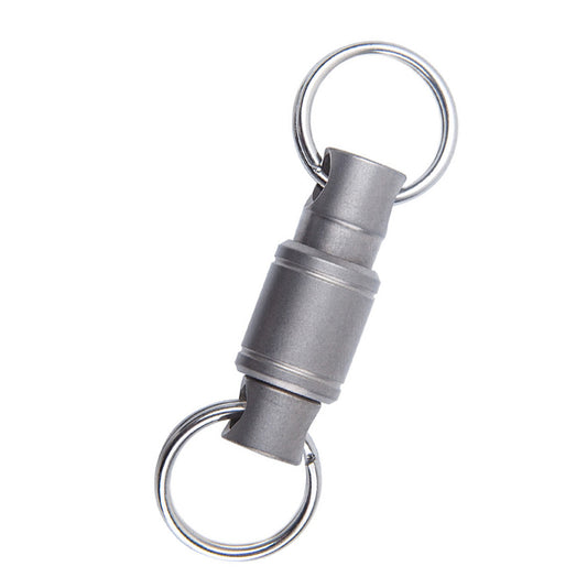 Titanium alloy two-way keychain, dual-use detachable, 360 ° rotation