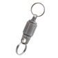 Titanium alloy magnetic keychain, 360° quick release two-way buckle, dark gray