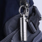 Mini Pure Titanium Waterproof Medicine Box Keychain Pendant