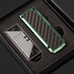 Aluminum Alloy Utility Knife With Carbon Fiber Inlay Green Handle Includes 5 SK5 Blades