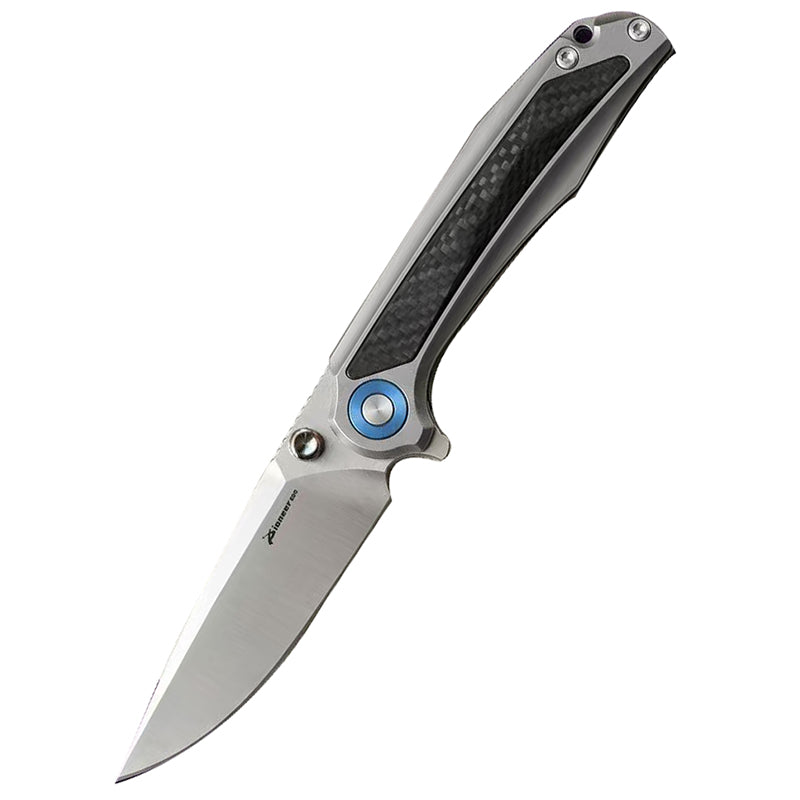 Titanium Carbon Fiber Folding Knife With D2 Steel Blade