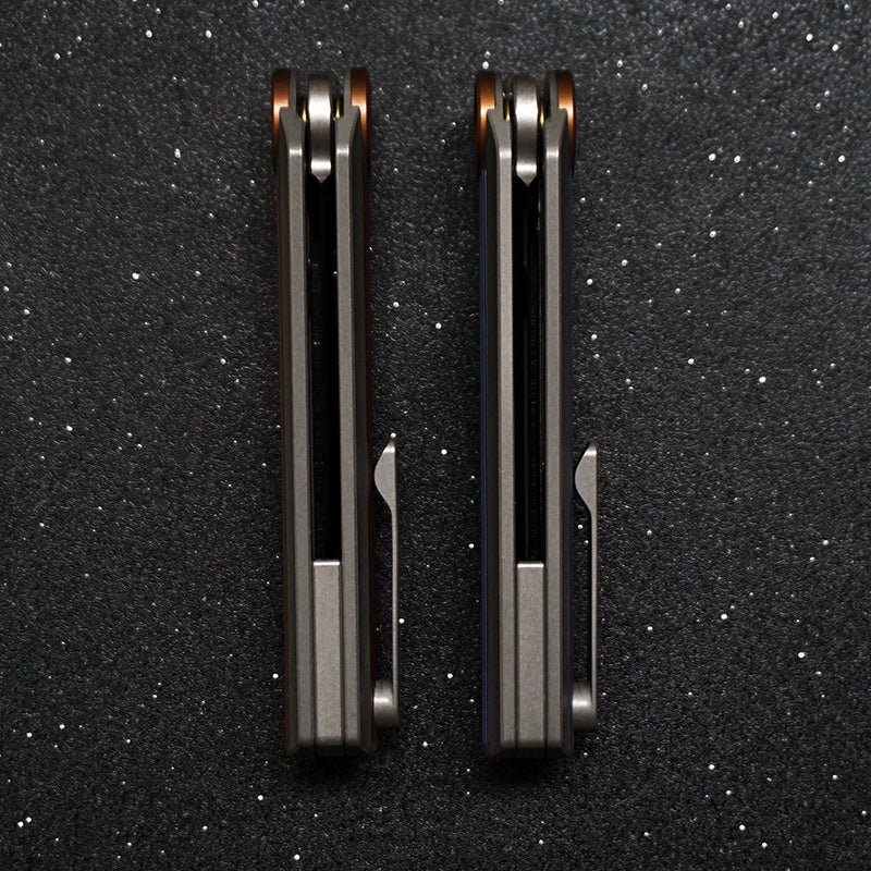 NOC Knives MT-20 Titanium Handle Folding Knife M390 Powder Steel Blade(Blue)