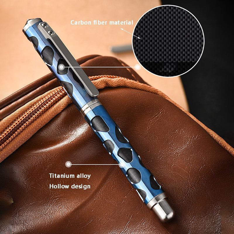 Carbon Fiber Titanium Alloy Multifunctional Tactical Pen, Portable EDC Gear