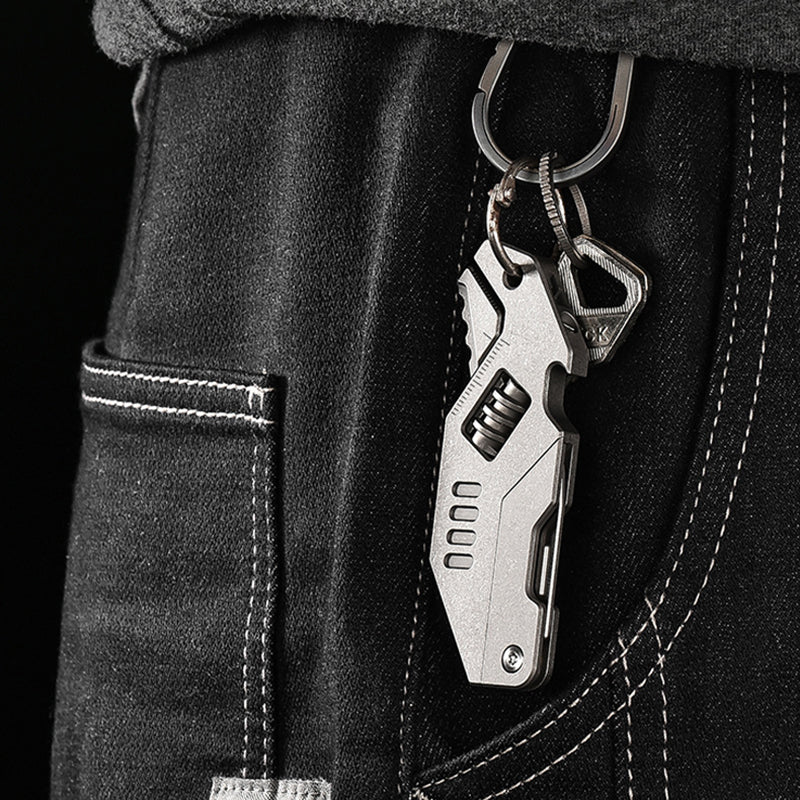 Multifunctional Titanium Alloy Utility Knife Tool With Wrench EDC And Outdoor Use