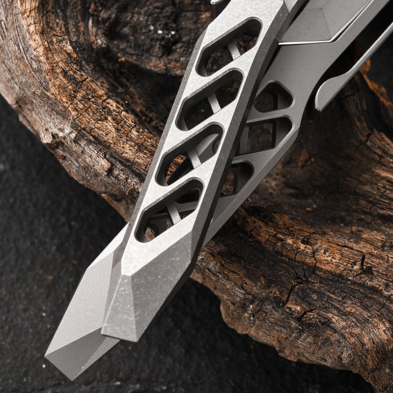 Multifunctional Titanium Alloy Crowbar Tool With Knife, Screwdriver, Bottle Opener | EDC & Outdoor Use