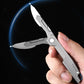 Titanium Alloy Multifunctional EDC Utility Knife With 10 Pcs No.24 Blades
