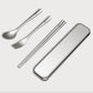 Pure Titanium Camping Fork, Spoon And Chopsticks Set Outdoor Portable Titanium Tableware