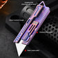 Titanium Alloy Multifunctional Utility Knife, Replaceable Blade, Unpacking & Rope Cutting (Blue-Purple)