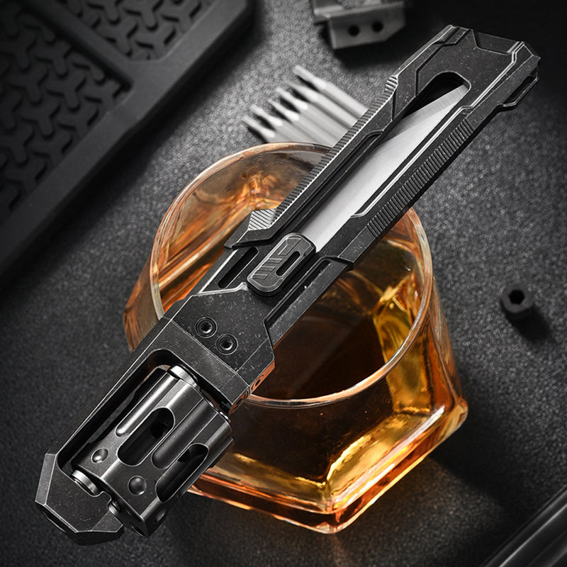 TC4 Titanium Alloy EDC Utility Knife - Outdoor Multifunctional Tool With Multi-Spec Screwdriver Decompression