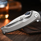 Titanium Alloy Folding Knife M390 Blade, Sandblasting Process, EDC Outdoor Tool