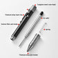 Titanium Alloy Carbon Fiber Tactical Pen, Multifunctional Portable Writing Pen（Stone washing）