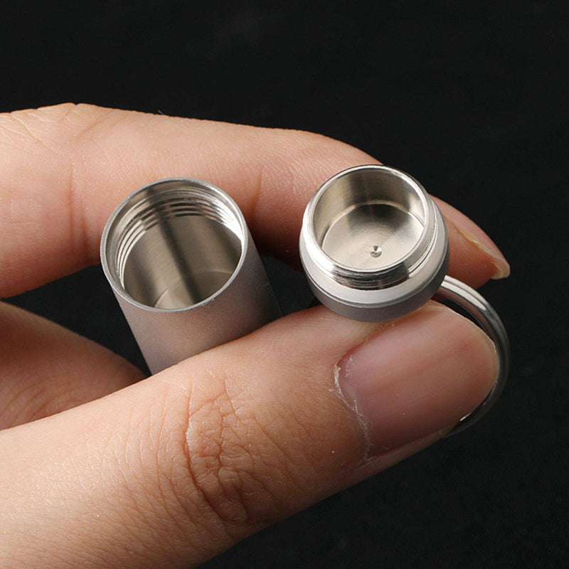 Pure Titanium Double-Layer Waterproof Pill Box, Travel Portable Pill Dispenser Box