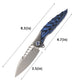 Rike Thor 7 Folding Knife Blue G10 Titanium Handle 154CM Blade