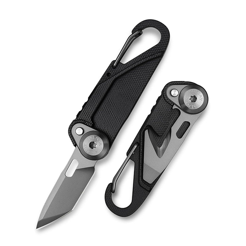 TACRAY Vinto Black Multifunctional Folding Knife EDC Hanging Buckle With Bottle Opener For Outdoor Camping