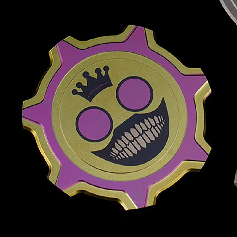 Clown Crown Double‑Sided Titanium Alloy Gear Commemorative Coin Office Play Decompression Toy