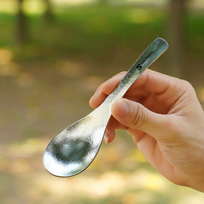 Pure Titanium Spoon Outdoor Camping Portable Spoon Camping Tableware