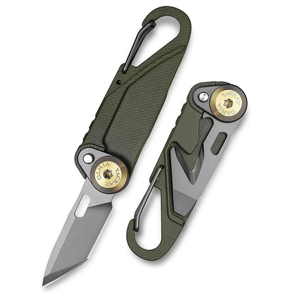 TACRAY Vinto Army Green Multifunctional Folding Knife EDC Hanging Buckle With Bottle Opener For Outdoor Camping