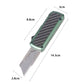 Aluminum Alloy Utility Knife With Carbon Fiber Inlay Green Handle Includes 5 SK5 Blades