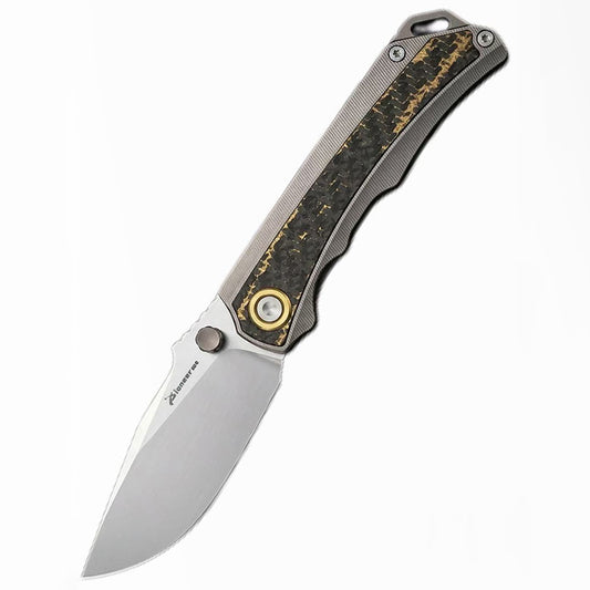 Titanium Alloy Carbon Fiber Folding Knife M390 Blade EDC Equipment