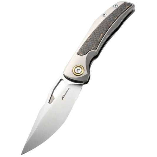Carbon Fiber Titanium Alloy Folding Knife M390 Steel Blade Outdoor Portable EDC Tool