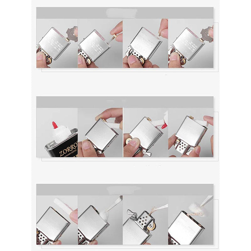 Titanium Alloy Lighter Kerosene Men's Creative Gift High-End Lighter Suitable for EDC & Outdoor Use