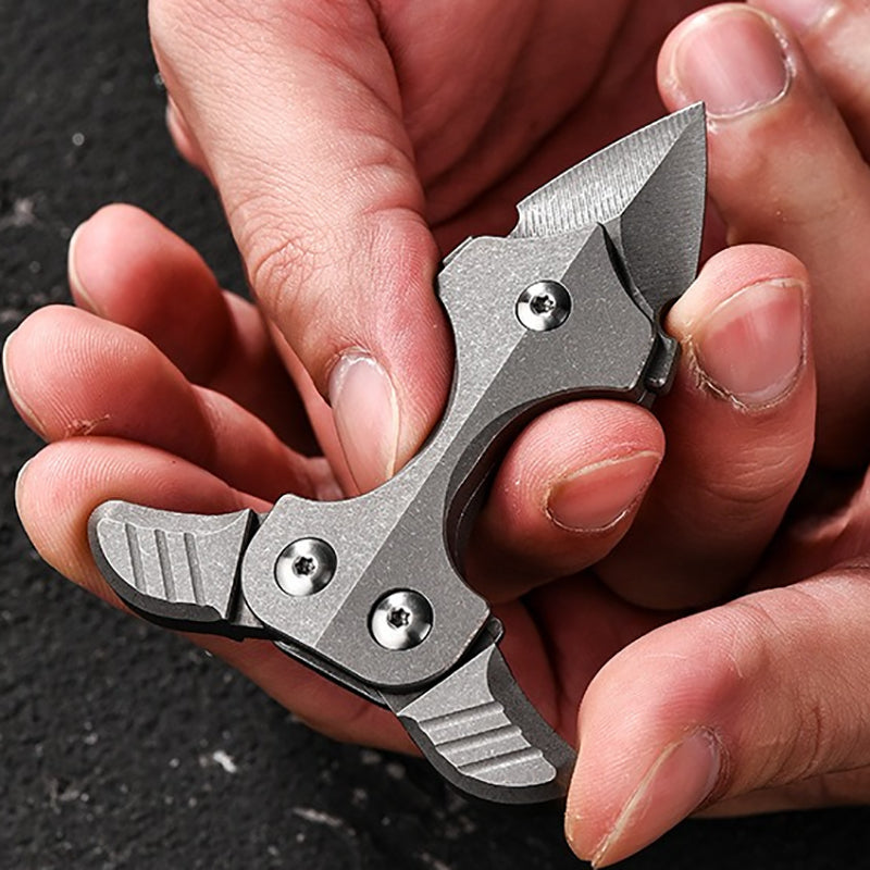 Titanium Alloy Crowbar, Stone Washing Process, Multi-Function Tool With K Sheath, Suitable For Outdoor And EDC