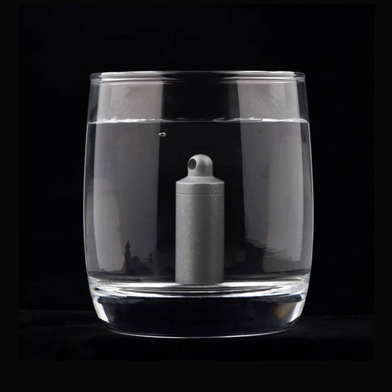 Pure Titanium Double-Layer Waterproof Pill Box, Travel Portable Pill Dispenser Box