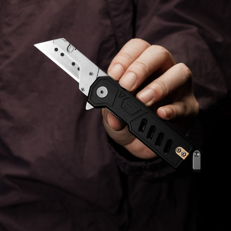 Aluminum Alloy Utility Knife Outdoor Portable EDC Paper Cutter Unpacking Tool Knife