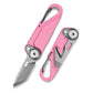 TACRAY Vinto Pink Multifunctional Folding Knife EDC Hanging Buckle With Bottle Opener For Outdoor Camping