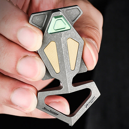 Titanium Alloy Multifunctional Crowbar EDC Outdoor Portable With Bottle Opener Can Hang Keychain