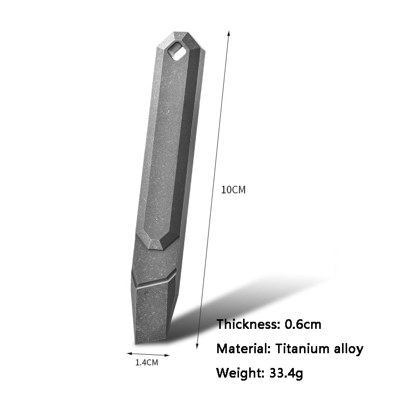 Portable Titanium Alloy Crowbar EDC Bottle Opener Screwdriver Portable Multifunctional Outdoor Emergency Tool