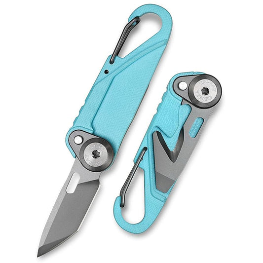 TACRAY Vinto Blue Multifunctional Folding Knife EDC Hanging Buckle With Bottle Opener For Outdoor Camping