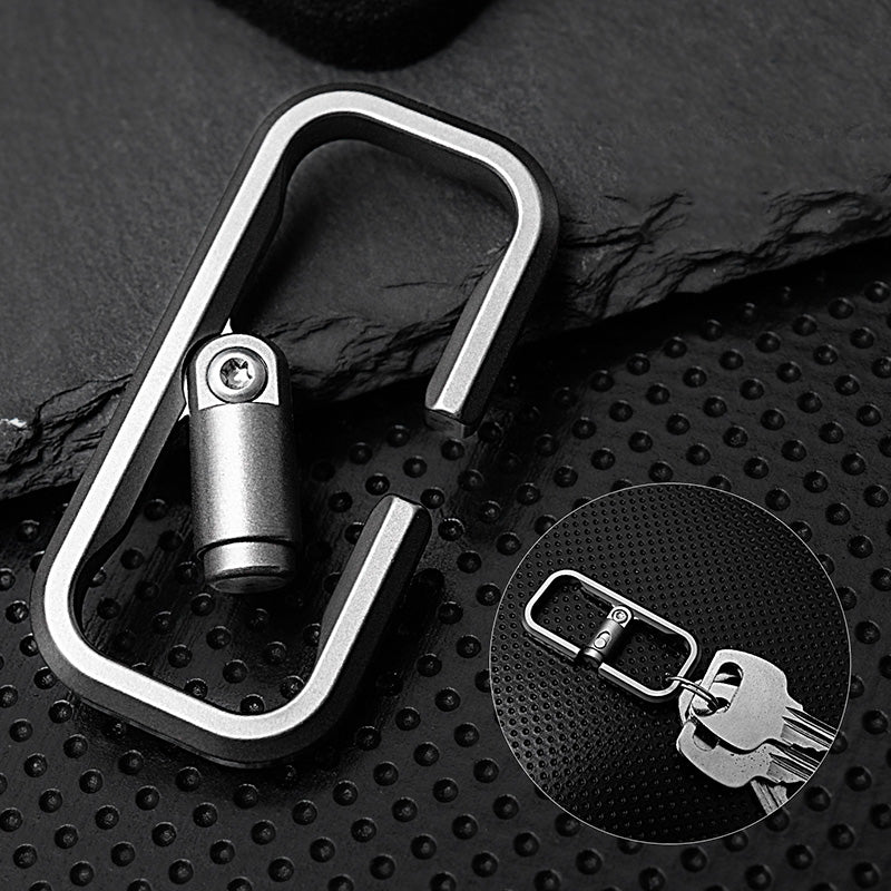 Titanium alloy car keychain, carabiner, EDC buckle