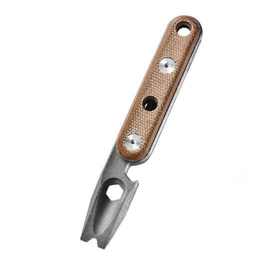 Titanium alloy multifunctional crowbar outdoor car tool hex wrench bottle opener EDC portable crowbar