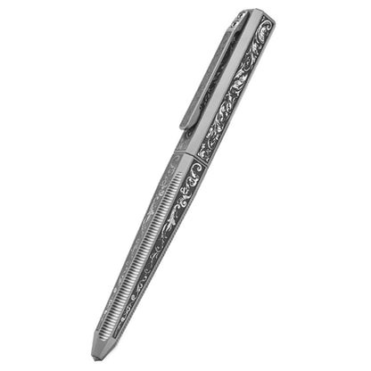 Tangcao Pattern Engraving Titanium Alloy Tactical Pen Multifunctional Portable EDC（Stone washing）