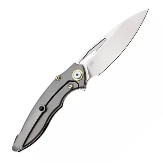 Rike Knife 1902s Small Folding Knife M390 Blade Material Blue Carbon Fiber Titanium Alloy Handle