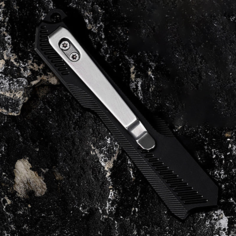 Black Handle Aluminum Utility Knife With 5 Replaceable Stainless Steel Blades
