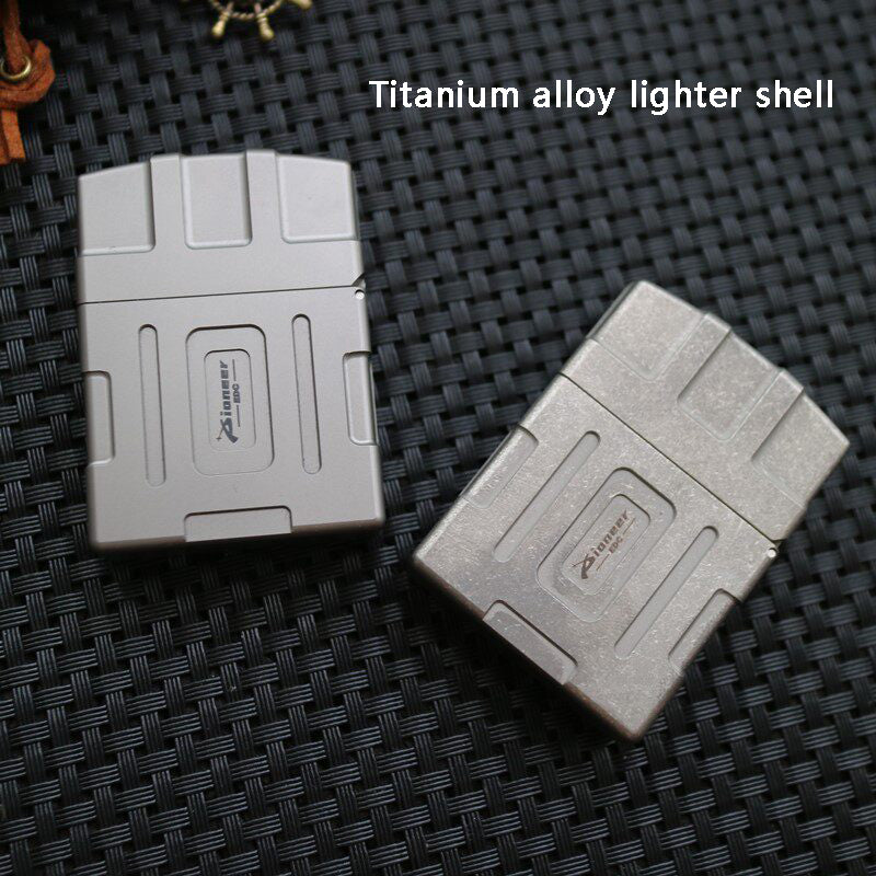 Titanium Alloy Windproof Lighter Shell Suitable For Men's Business Gifts & EDC Outdoor Camping