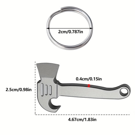 Multifunctional Titanium Alloy Mini Crowbar EDC Key Pendant Lightweight Keychain Tool