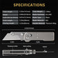 Titanium Alloy Utility Knife with 10 Stainless Steel Blades Suitable for EDC and Outdoor Use (Gray)