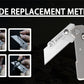 Titanium Alloy Utility Knife with 10 Stainless Steel Blades Suitable for EDC and Outdoor Use (Gray)
