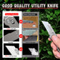 Titanium Alloy Utility Knife with 10 Stainless Steel Blades Suitable for EDC and Outdoor Use (Gray)