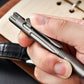 Sandblasted Titanium Alloy Ballpoint Pen - Durable Business Metal Writing Pen for Outdoor & EDC Use