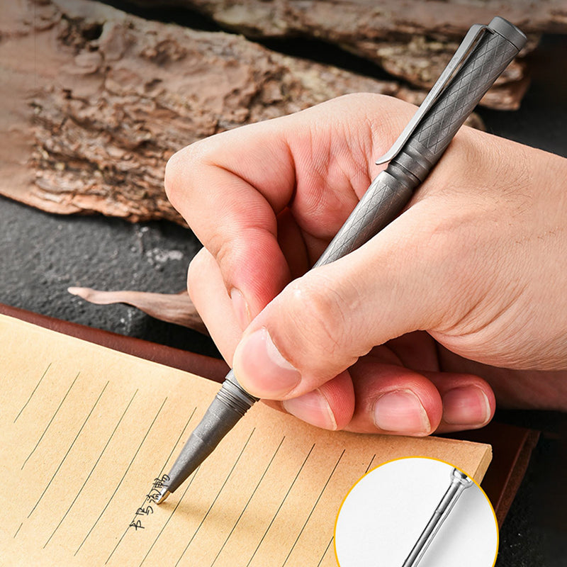 Titanium Alloy Multifunctional Ballpoint Pen Rotary Switch EDC Portable Pen High-End Business Metal Pen