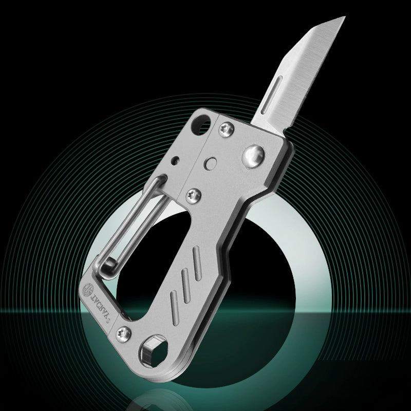 Titanium Alloy Keychain Multifunctional Tool Bottle Opener Suitable for EDC and Outdoor Use